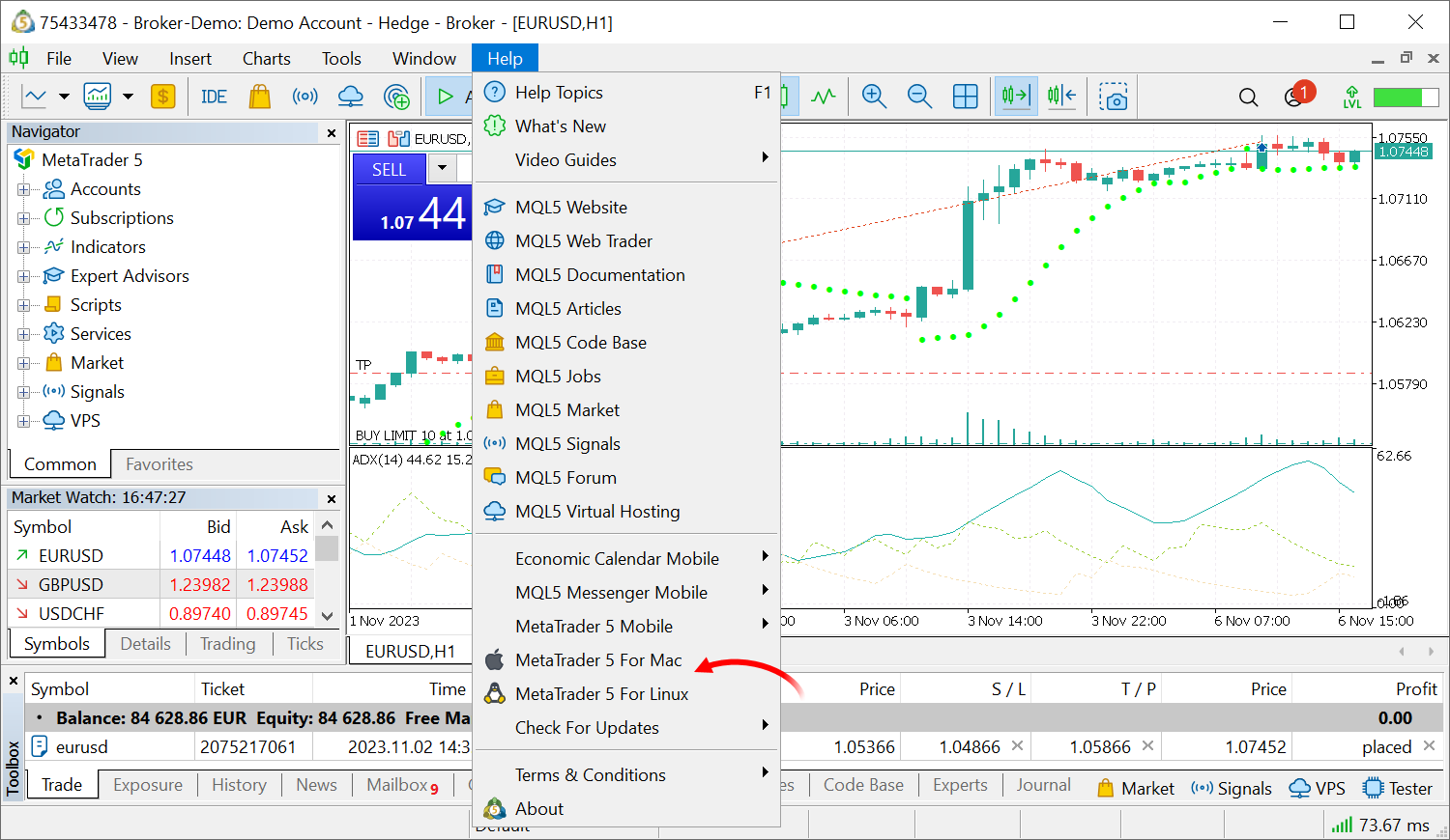 下载MetaTrader 5 macOS和MetaTrader 5 Linux